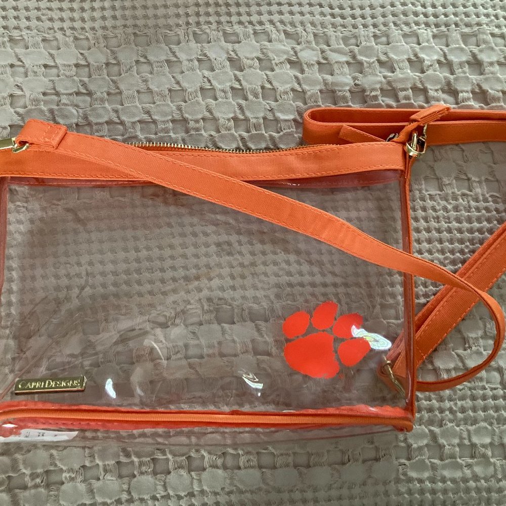 Capri Designs Clemson Clear Bag